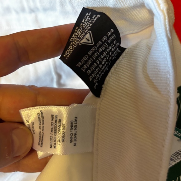 White denim cargo pockets loose short jorts NWT - Picture 10 of 13